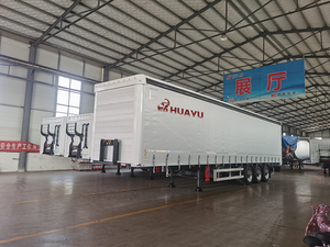 3 Axles Side Curtain Semi Trailer For Sale in Russia