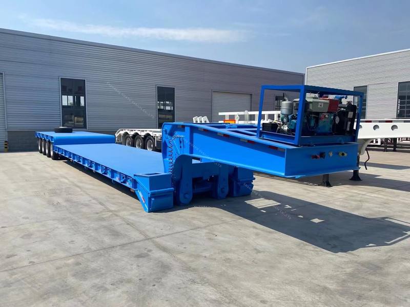 4 Axle Removable Gooseneck Lowbed Trailer