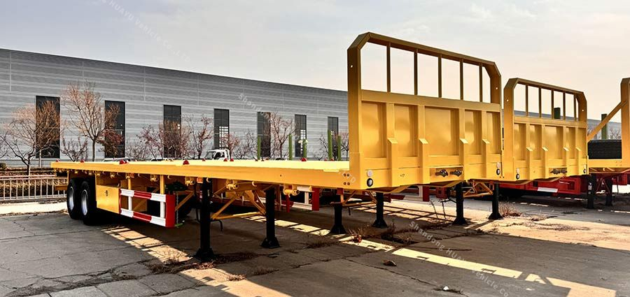 flatbed semi truck trailer