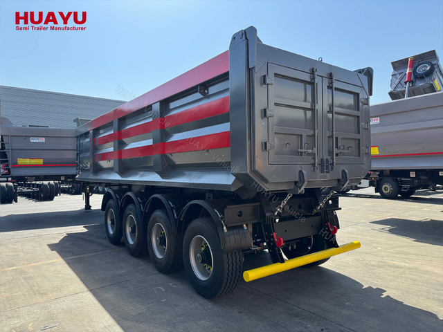 4 axles end dump trailer
