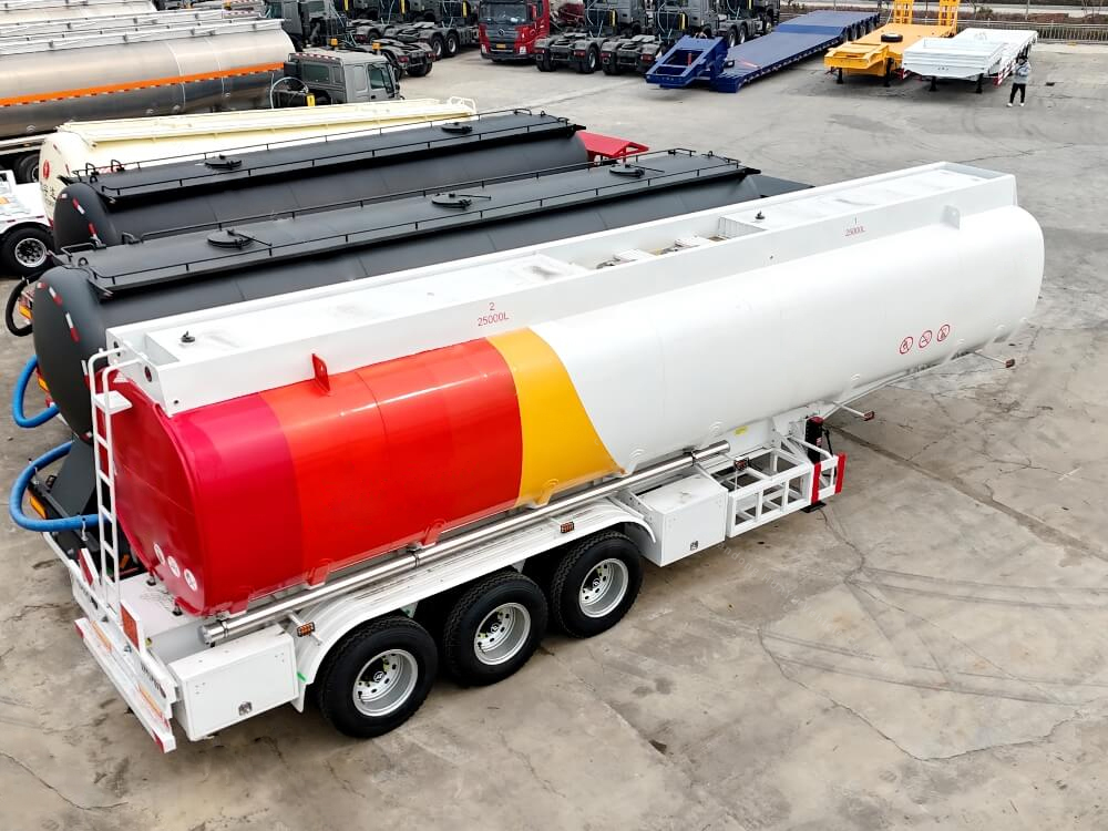 Aluminum Alloy 3 Axles 50000L Diesel Oil Tanker Semi Trailer