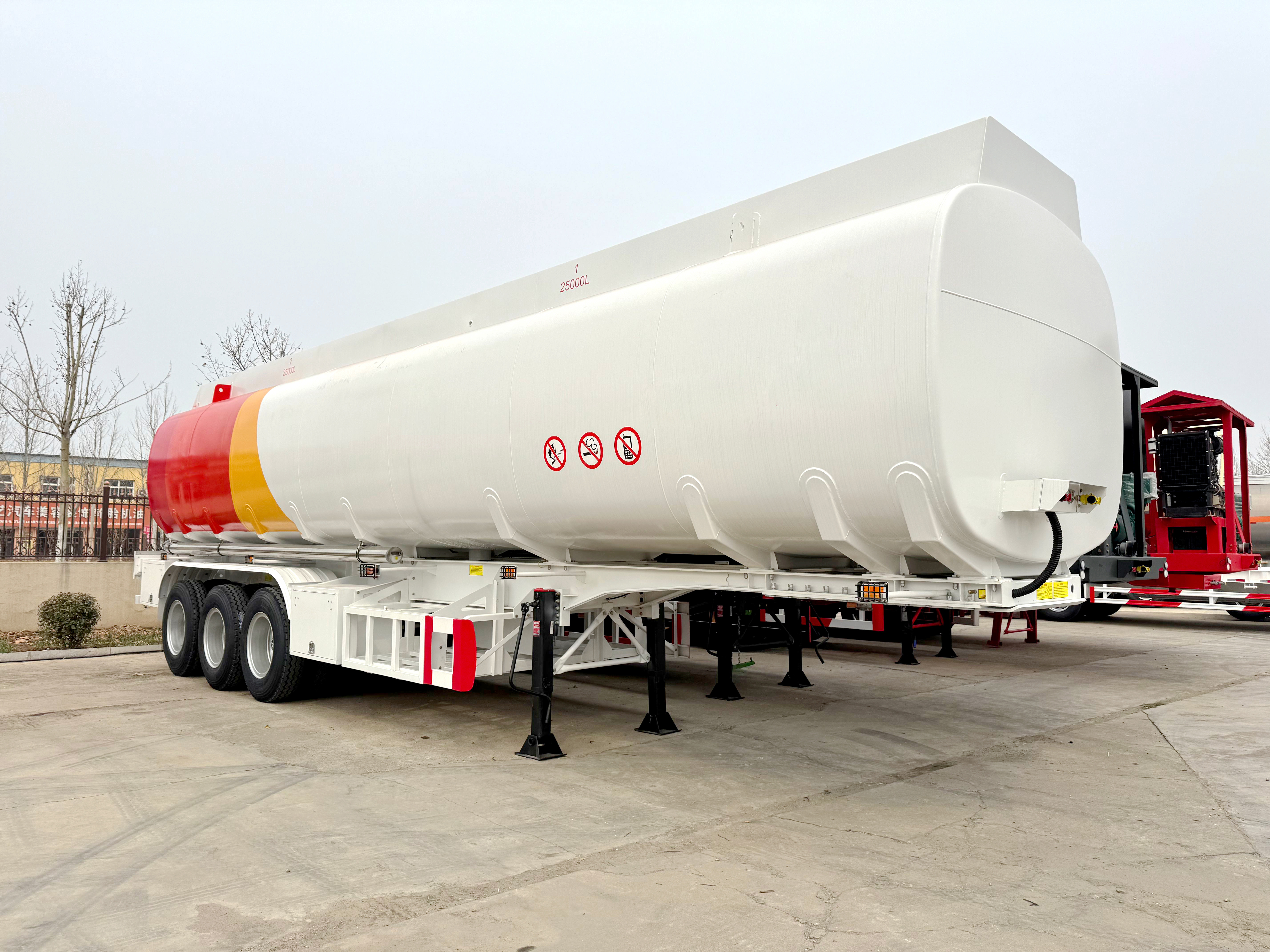 Aluminum Alloy 3 Axles 50000L Diesel Oil Tanker Semi Trailer