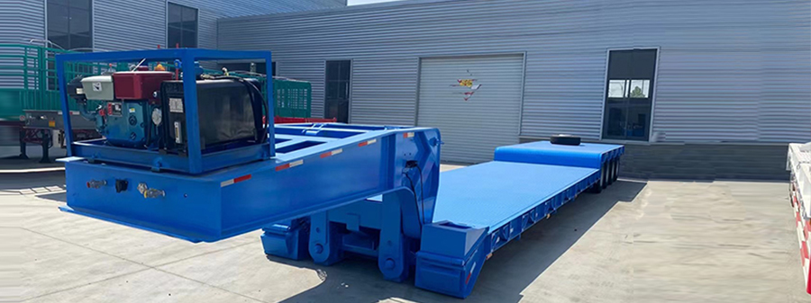 3 axle lowbed semi trailer